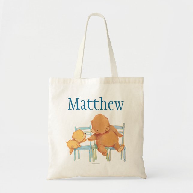 Tote Bag Le grand ours Brown aide peu ours jaune (Devant)