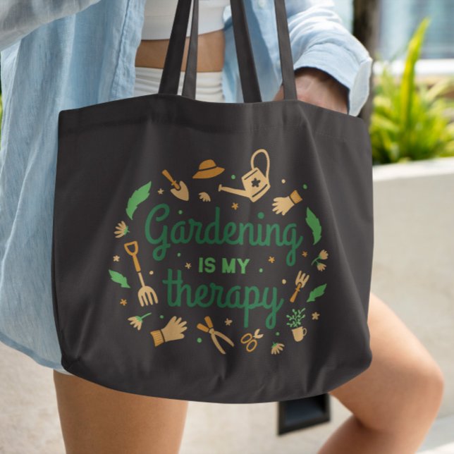 Tote Bag Le jardinage est ma thérapie (Créateur téléchargé)