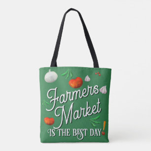 Tote Bag Le jour du marché de producteurs est le meilleur j