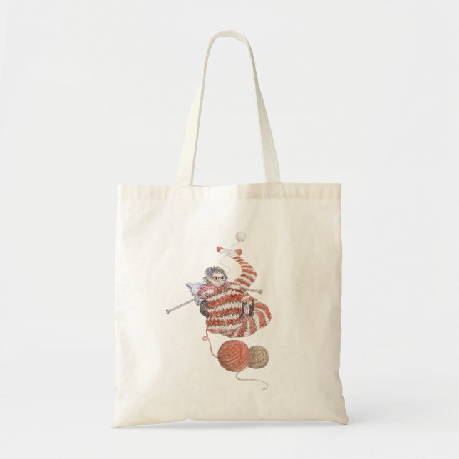 Tote Bag Le joyeux Knitter (Devant)