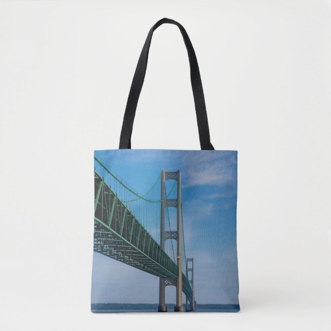 Tote Bag Le long du pont Mackinac (Devant)