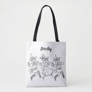Tote Bag Le Magicien d'Oz vintage, Mignons Munchkins dansan