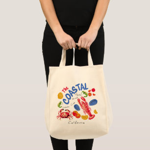 Tote Bag Le Marché de Fruits de Mer Côtiers