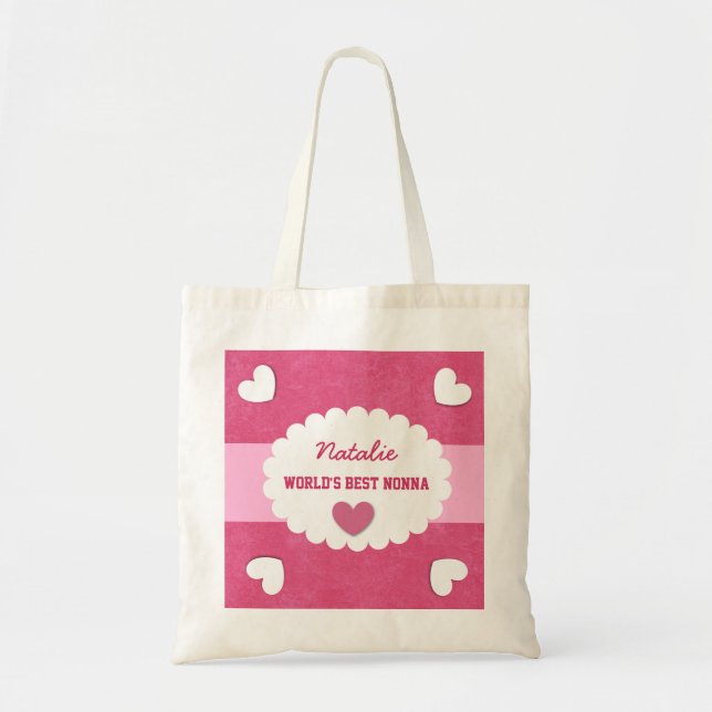 Tote Bag Le meilleur cadeau nommé fait sur commande de (Devant)