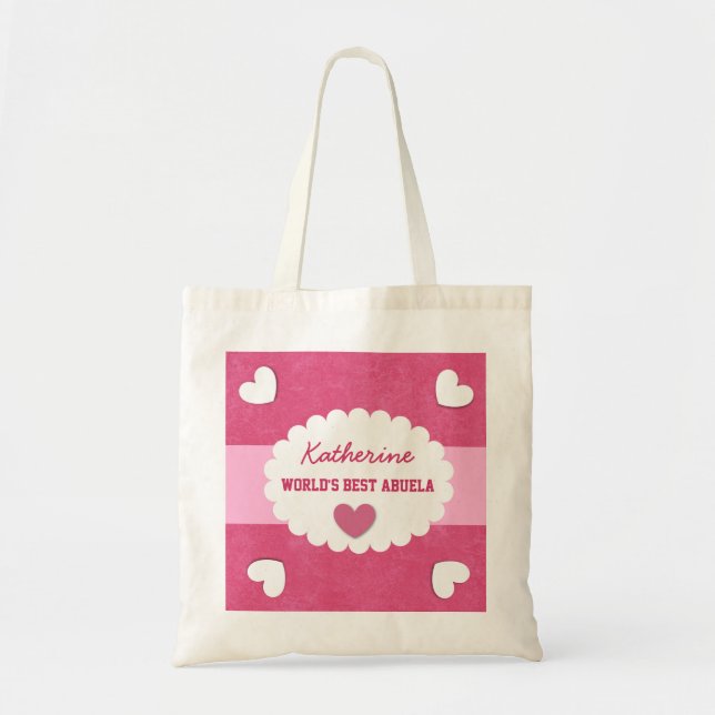 Tote Bag Le meilleur cadeau nommé fait sur commande de (Devant)