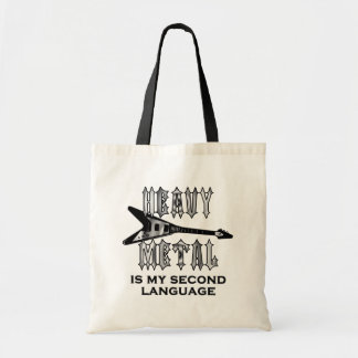 Tote Bag Le métal lourd est ma deuxième langue