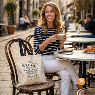 Tote Bag Le Monde Tourne Grâce à L'Amour Elle S'Appelle Mam