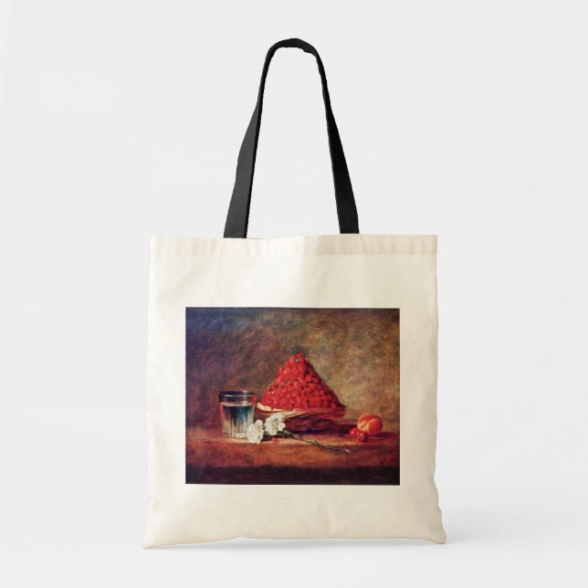 Tote Bag Le panier de fraise par Chardin Jean-Baptiste Sim (Devant)