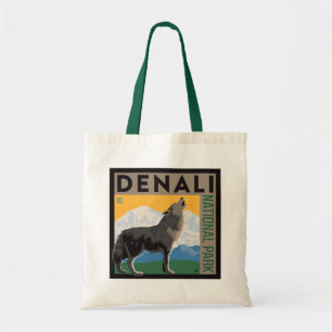 Tote Bag Le Parc national de Denali   Howling Wolf