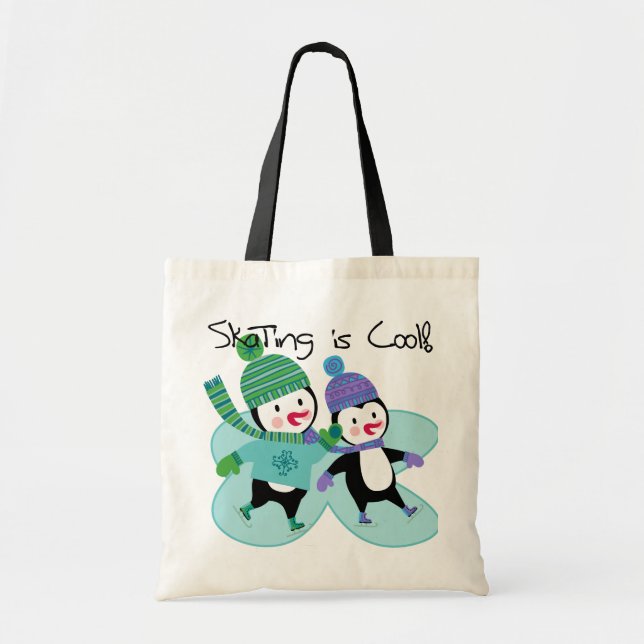 Tote Bag Le patinage de pingouins est frais (Devant)