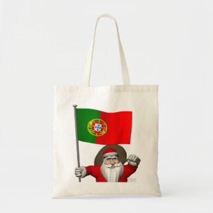 Tote Bag Le Père Noël Avec L'Ensigne Du Portugal