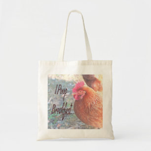 Tote Bag Le petit-déjeuner de la poule Humour amusant