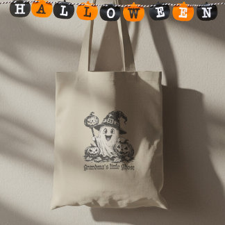 Tote Bag Le Petit Fantôme de Mamie Halloween Vintage