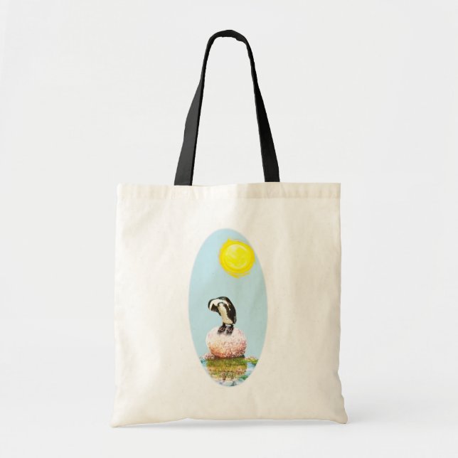 Tote Bag Le pingouin qui sieste dans le soleil (Devant)