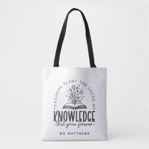 Tote Bag Le Plante de l'enseignant les graines du savoir