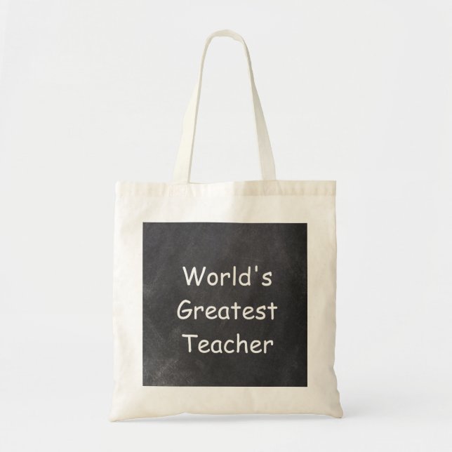 Tote Bag Le plus grand cadeau d'enseignant de Chalkboard De (Devant)