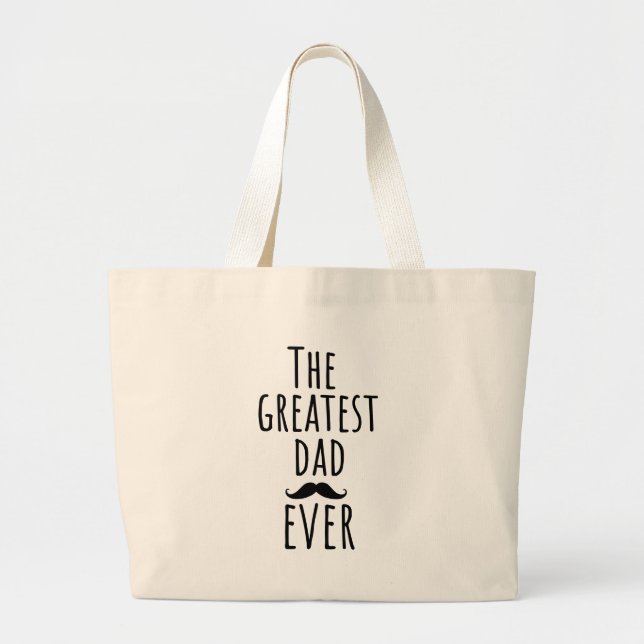 Tote Bag Le Plus Grand Père Jamais Avec Moustache (Devant)