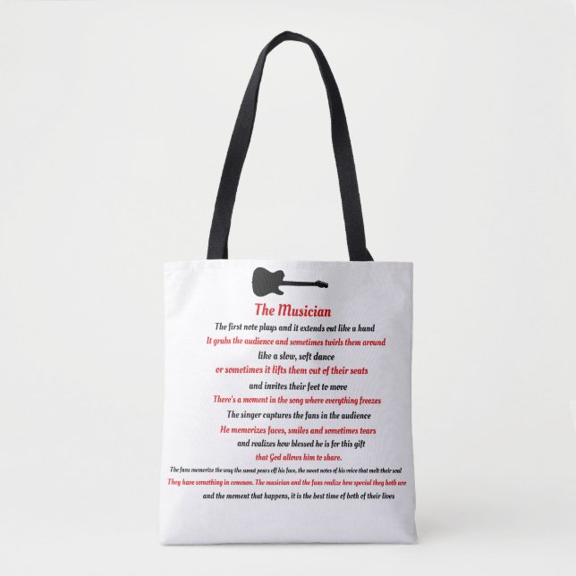 Tote Bag Le poème de musicien (Devant)