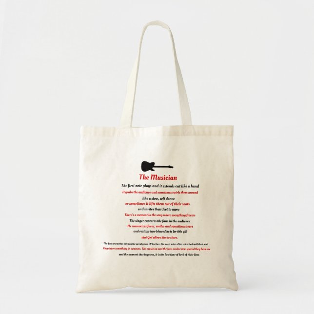Tote Bag Le poème de musicien (Devant)