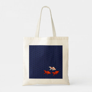 Tote Bag Le poisson rouge fantastique sur la vague de Seiga