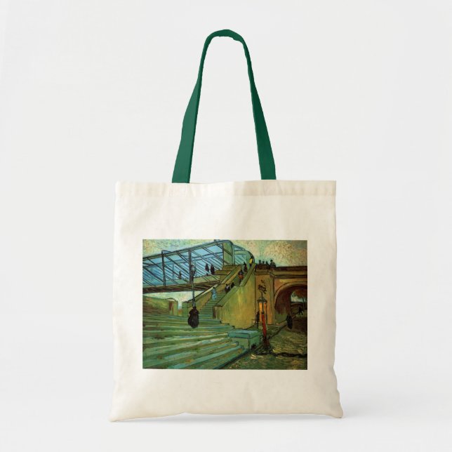 Tote Bag Le pont Trinquetaille par Vincent van Gogh (Devant)