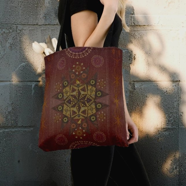 Tote Bag Le protecteur de la justice de Geo tantrum mandala (Créateur téléchargé)