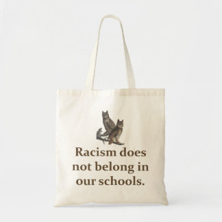 Tote Bag Le racisme n'appartient pas - Citation sur l'éduca