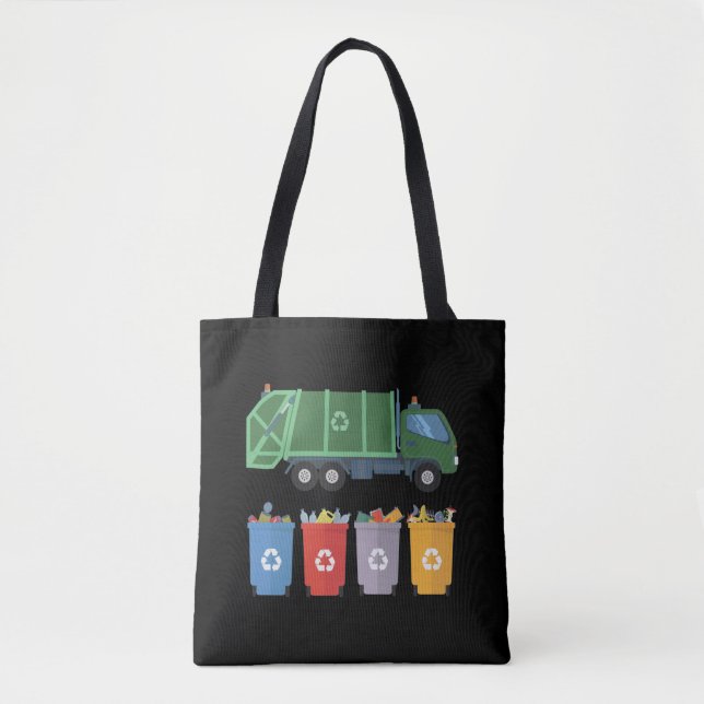 Tote Bag Le recyclage des ordures chez les enfants du camio (Devant)