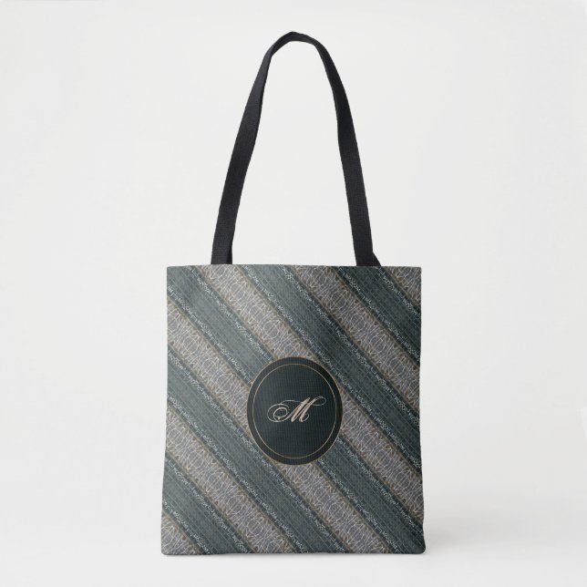 Tote Bag le résumé barre le rétro motif (Devant)