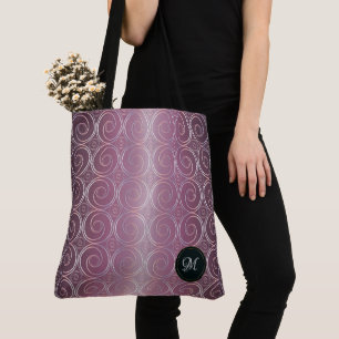 Tote Bag Le résumé entoure le modèle pourpre japonais