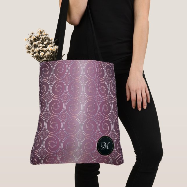 Tote Bag Le résumé entoure le modèle pourpre japonais (De près)