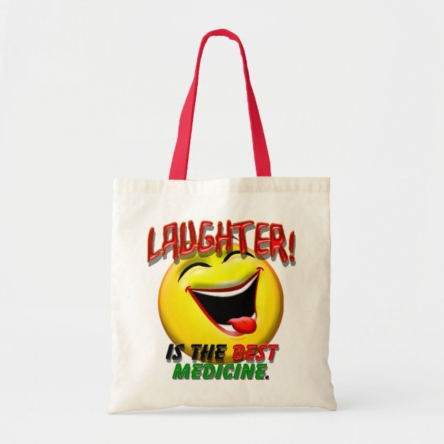 Tote Bag Le rire est la meilleure médecine (Devant)