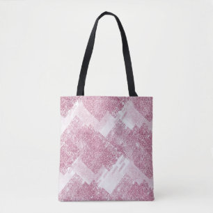 Tote Bag Le rose brille sur le blanc.