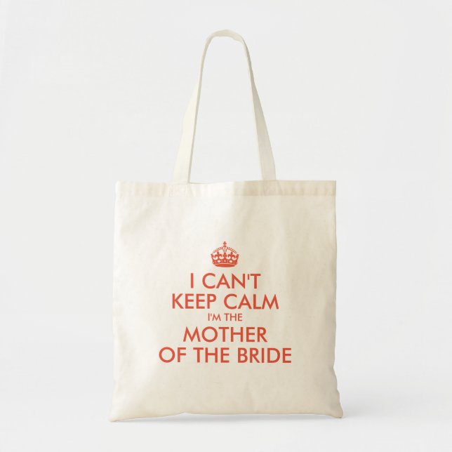 Tote Bag Le rouge orange ne peut pas garder le calme Mère d (Devant)