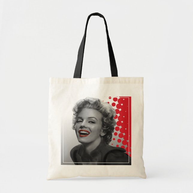 Tote Bag Le rouge pointille Marilyn (Devant)