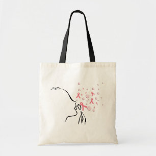 Tote Bag Le ruban rose m'a placé libre