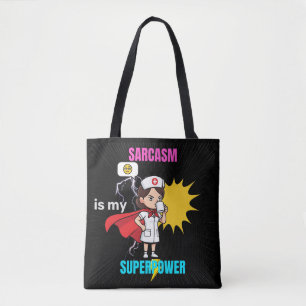 Tote Bag Le Sarcasme Est Mon Changement Med Amusant De Supe