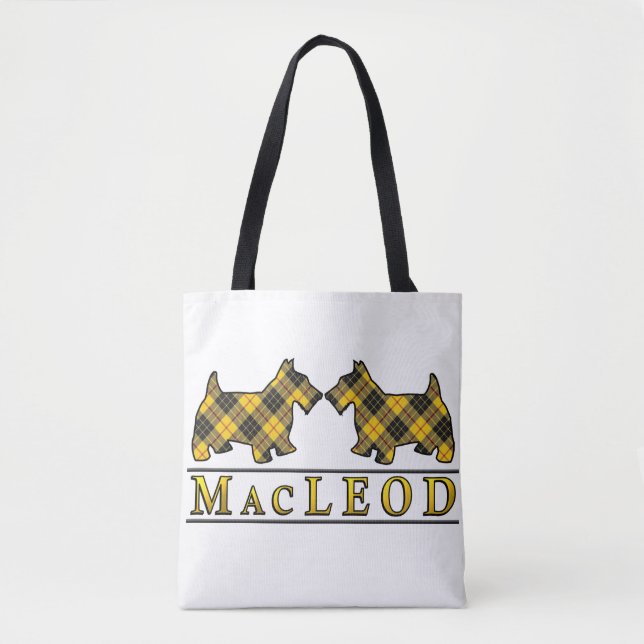 Tote Bag Le Scottie écossais de MacLeod de clan poursuit le (Devant)