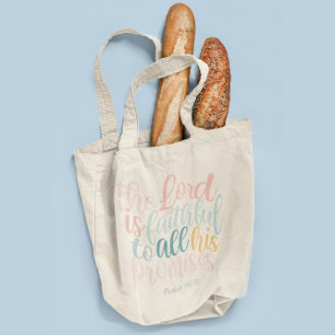 Tote Bag Le Seigneur est fidèle Écriture chrétienne Psaumes
