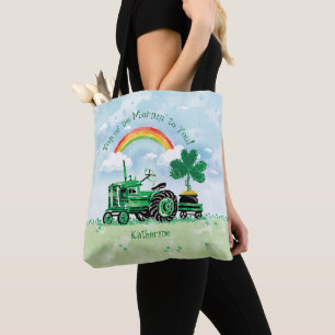 Tote Bag Le shamrock vert vintage de tracteur ajoutent le