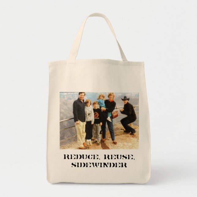 Tote Bag le Sidewinder, réduisent, réutilisent, Sidewinder (Devant)