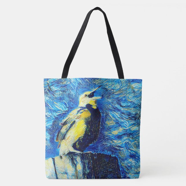 Tote Bag Le style VanGogh aux oiseaux solitaires (Devant)