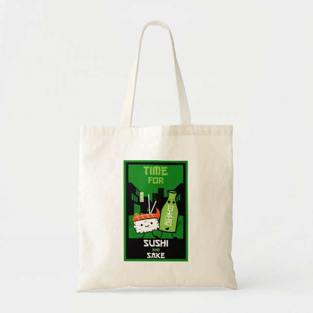 Tote Bag Le Sushi Et Le Sake (Devant)