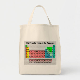 Tote Bag Le Tableau périodique (simple avec l'arrière -