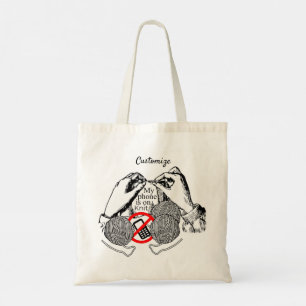 Tote Bag Le téléphone est sur Knit Thunder_Cove