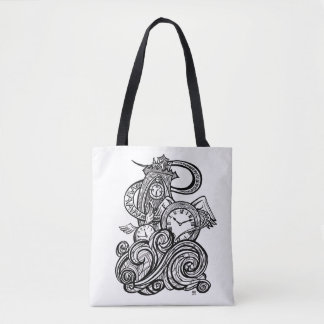 Tote Bag Le temps pilote l'illustration complexe de tour
