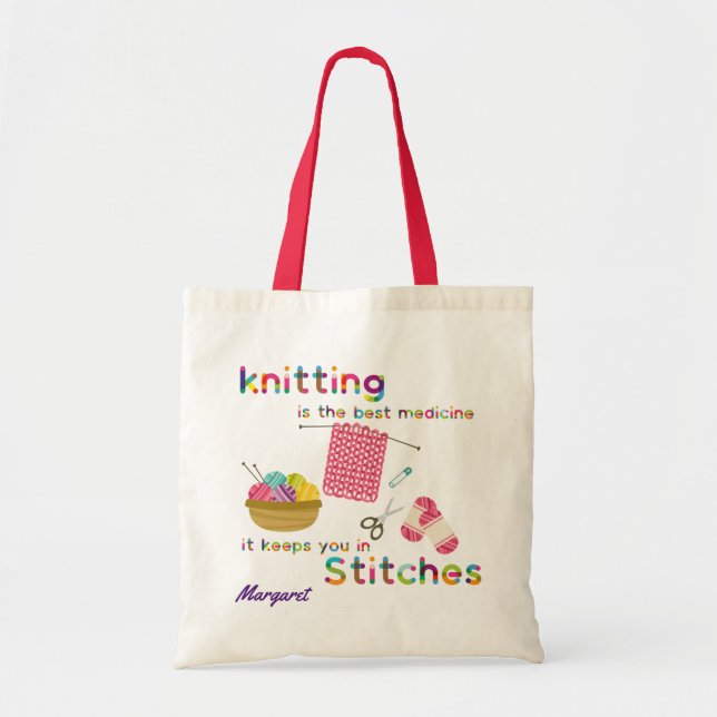 Tote Bag Le Tricot est le meilleur médicament (Devant)