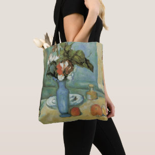 Tote Bag Le Vase Bleu (Fleurs et Fruits) par Paul Cezanne
