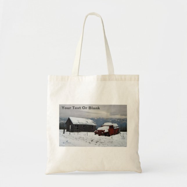 Tote Bag Le vieux camion rouge (Devant)