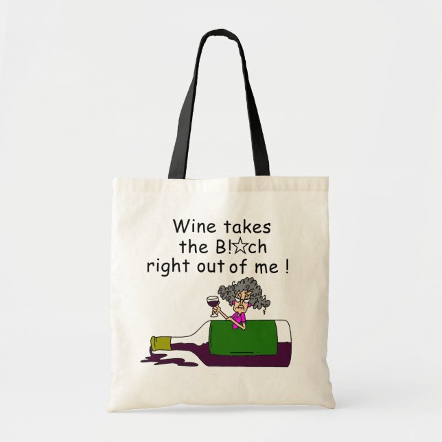 Tote Bag Le Vin M'A Mélangé (Devant)